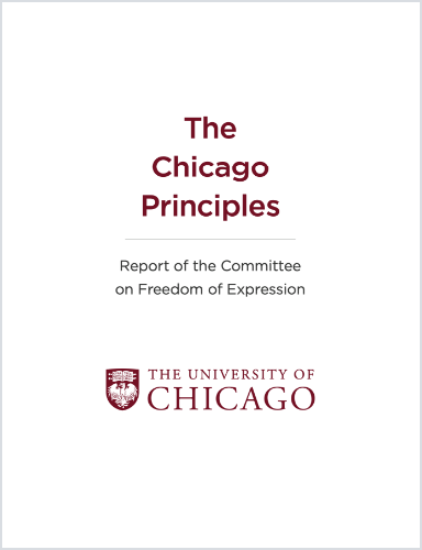 The Chicago Principles on Freedom of Expression cover